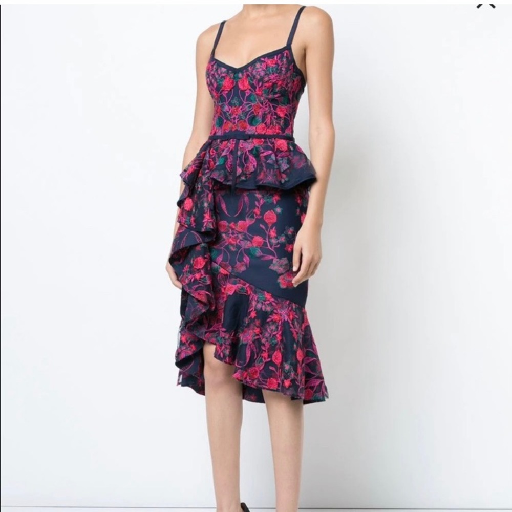Marchesa Notte MIDI Dress